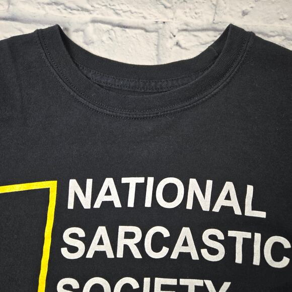 National Sarcastic Society Black T-shirt Humorous Tee by Tee Luv size Small - Picture 6 of 9